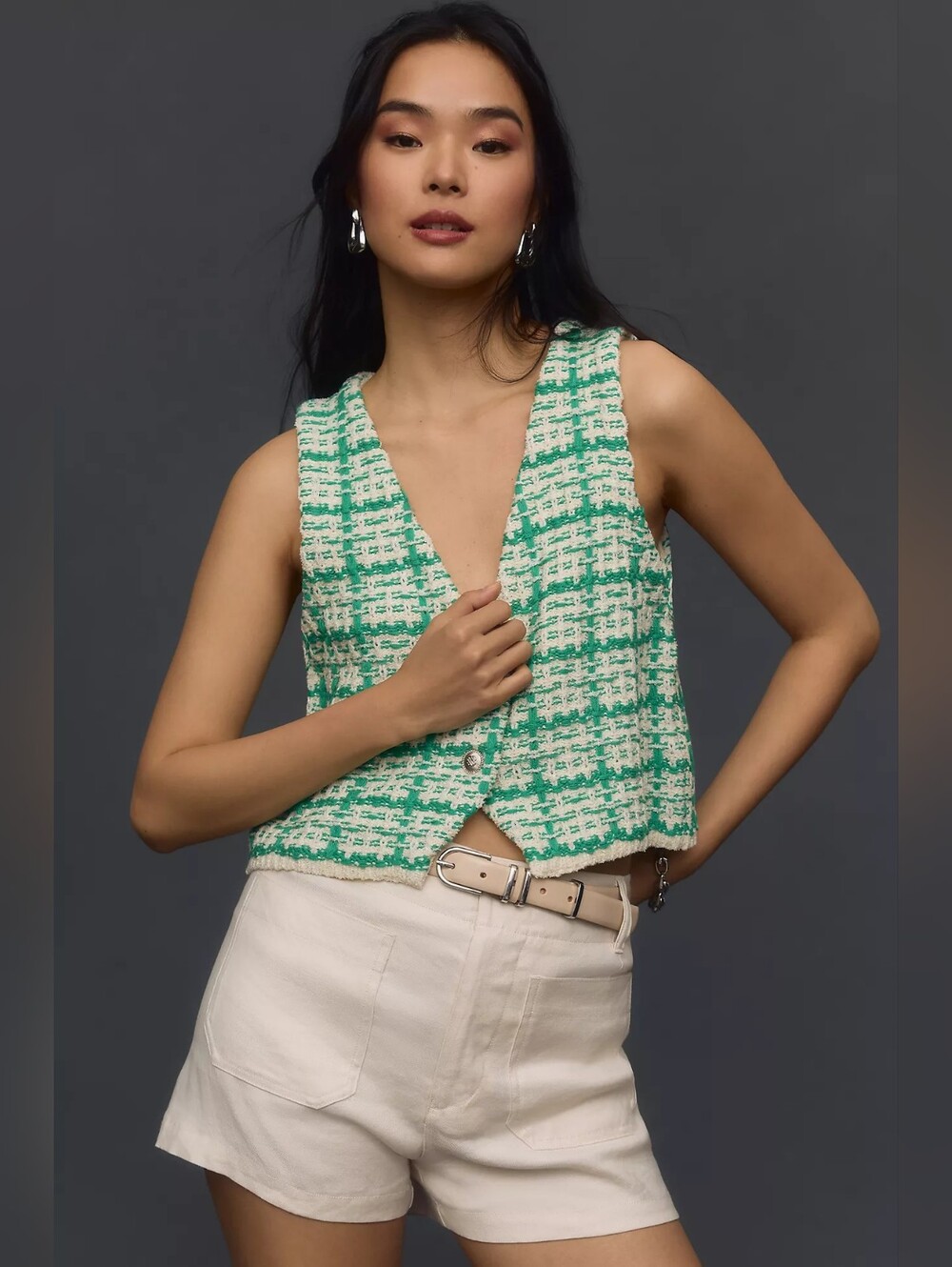 Anthropologie NWT Tweed Sweater Vest Large